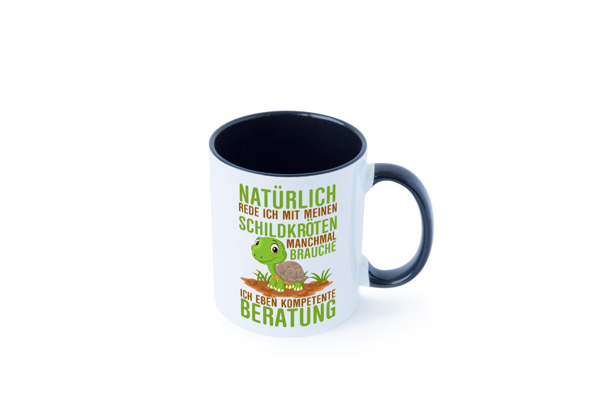 Natürlich rede ich mit Schildkröten | Schildkrötenliebhaber lustiger Spruch Tasse