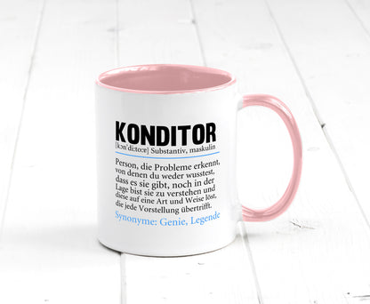 Konditor | Spruch Definition Konditorei lustiger Geschenk Humor Geschenkidee