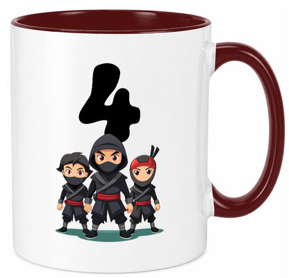 4. Geburtstag | 4 Jahre Ninja lustig Geschenkidee Geschenk Tasse