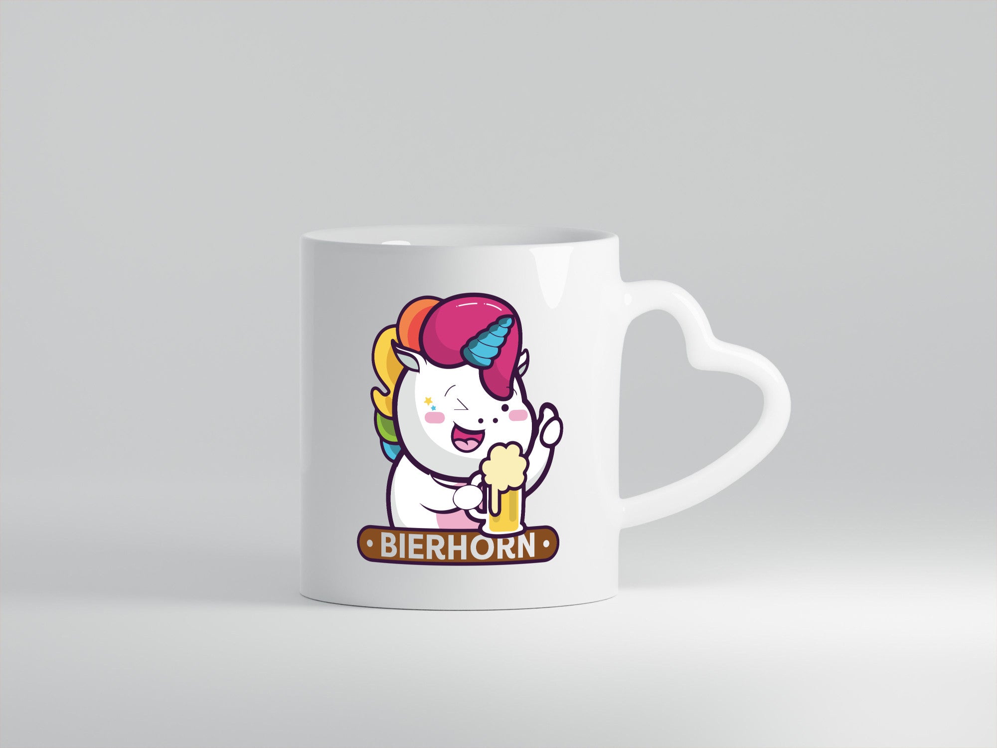 Bierhorn | Einhorn Bierglas Geschenk Humor Geschenkidee lustiger Spruch Tasse