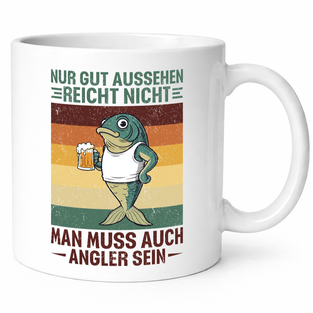 Nur gut aussehen reicht nicht | Angler Biertrinker lustig Humor Geschenkidee