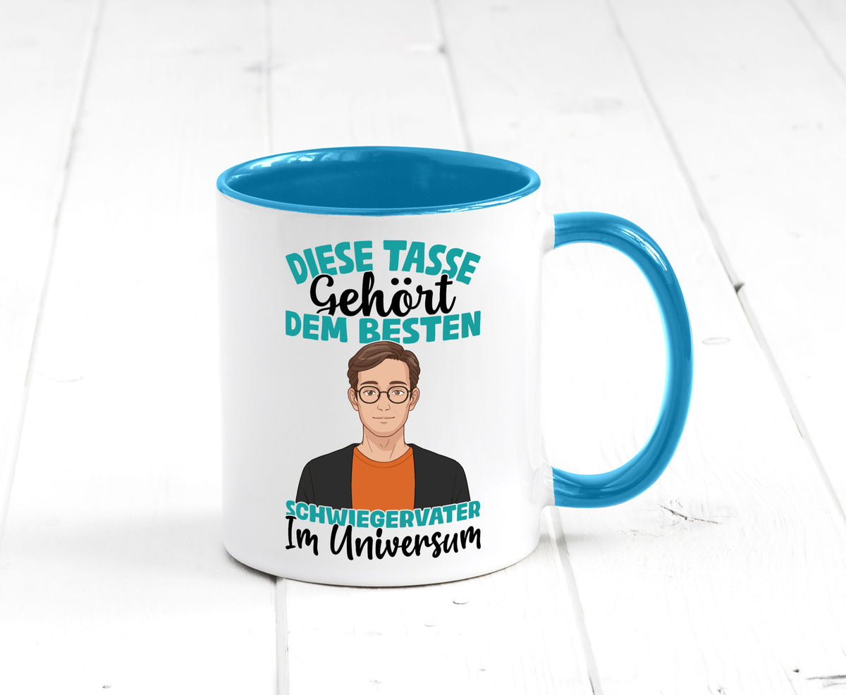 Im Universum: Schwiegervater |Schwiegersohn | Beziehung Geschenkidee Familie Tasse
