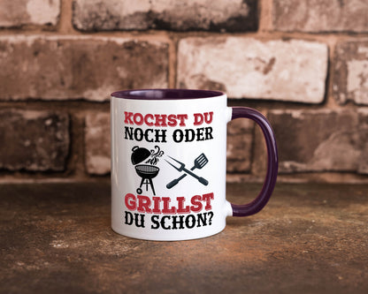 Grillst du schon? | Spruch Tasse Grillen Männer Geschenkidee Humor