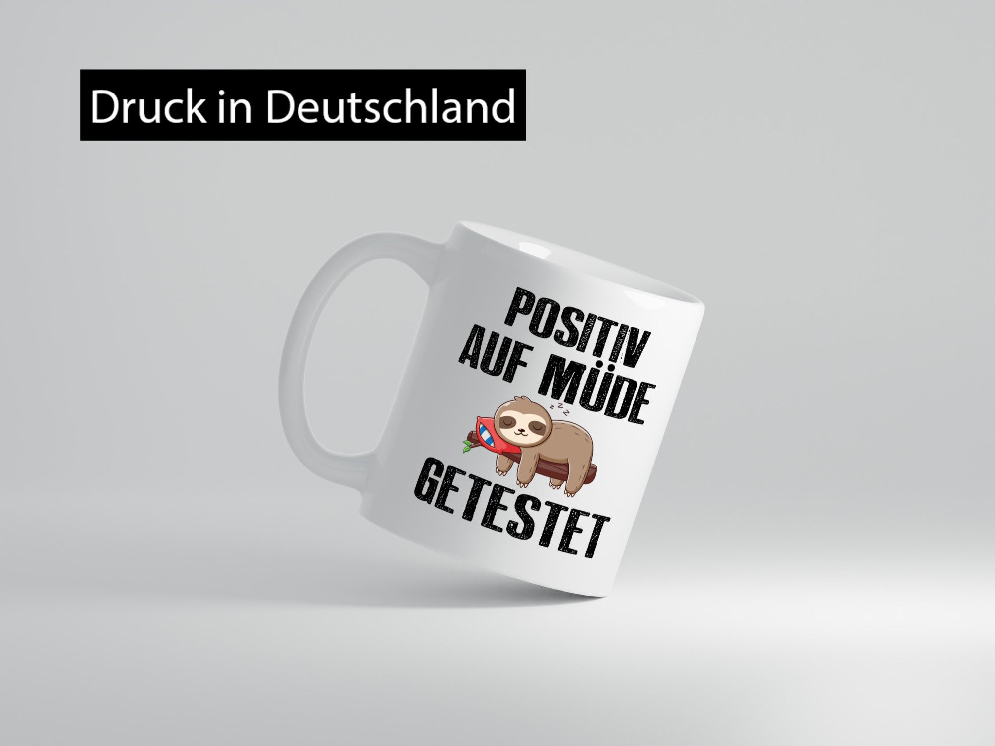 Auf müde getestet | Spruchtasse Faultier Morgenmuffel Geschenk Tierliebhaber
