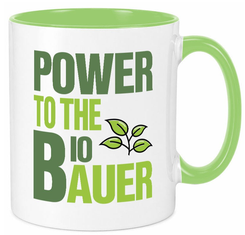 Bio Bauer Power | Landwirt Tasse Bauernhof Spruch lustig Humor Geschenkidee