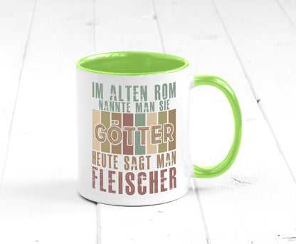 Heute sagt man: Fleischer | Schlachterei Humor Geschenkidee Tasse
