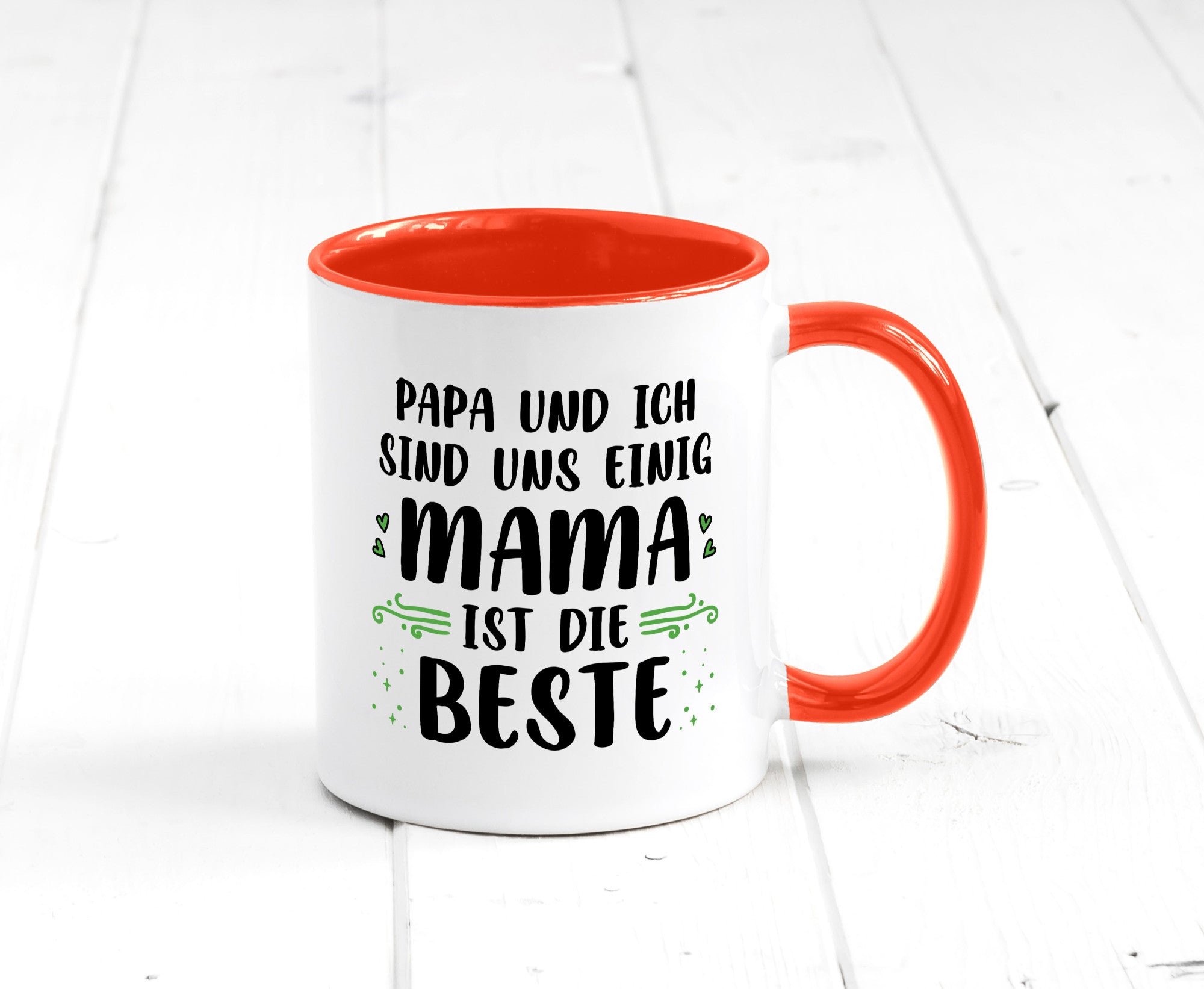 Papa und ich sind uns einige Mama ist die beste | Muttertag Geschenk Familie
