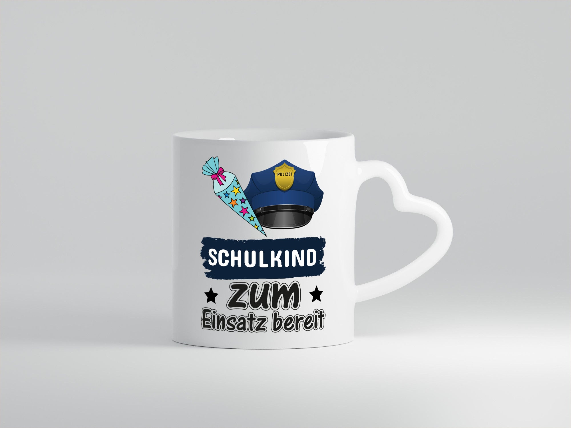 Schulkind bereit | Einschulung Tasse Polizei Jungs lustig Humor Geschenkidee