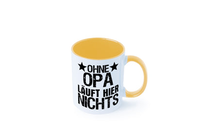Ohne Opa läuft hier nichts | Sterne Geschenkidee Familie Humor Tasse