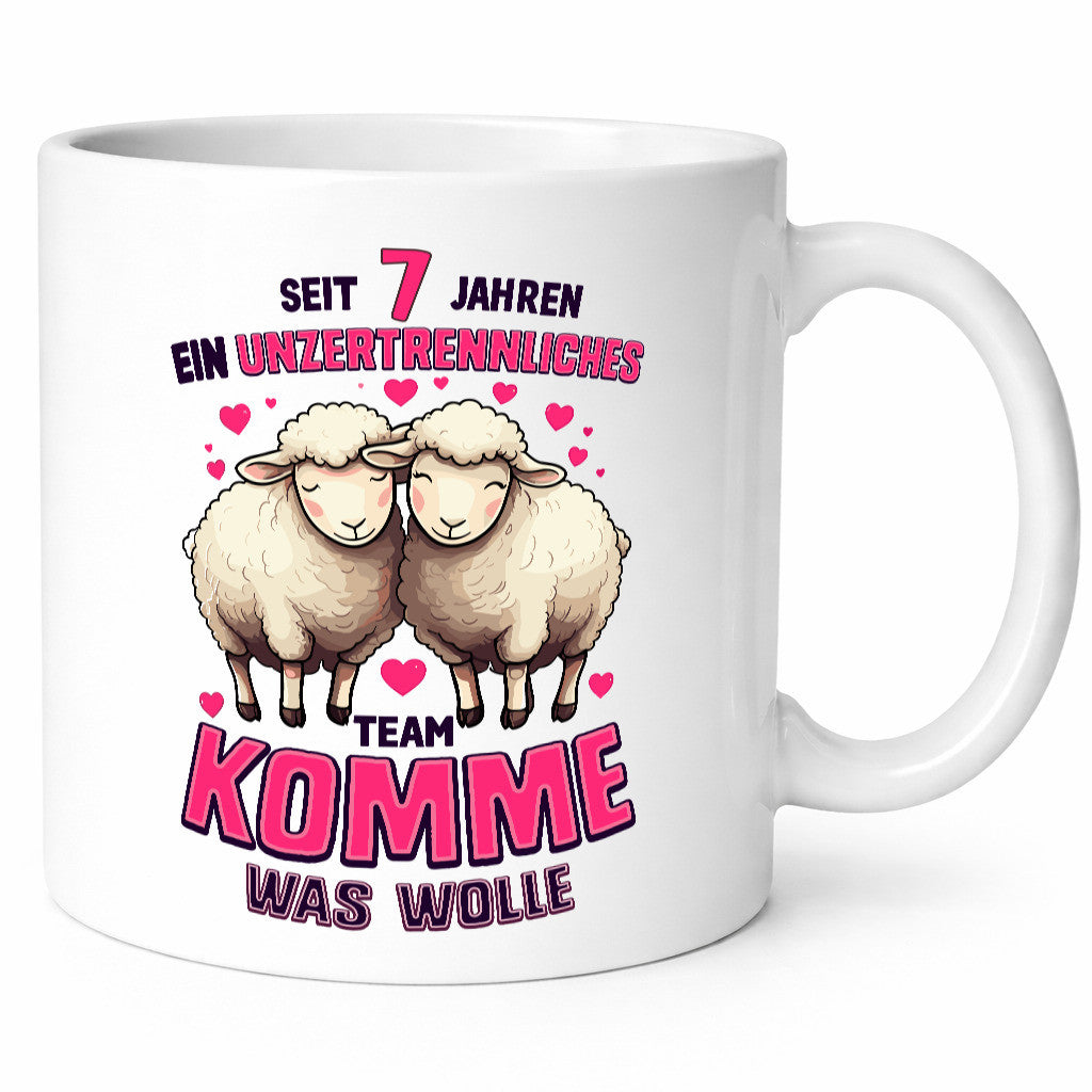 7 Jahre Verheiratet | ein Team Ehepaar v2 lustig Humor Geschenkidee Geschenk