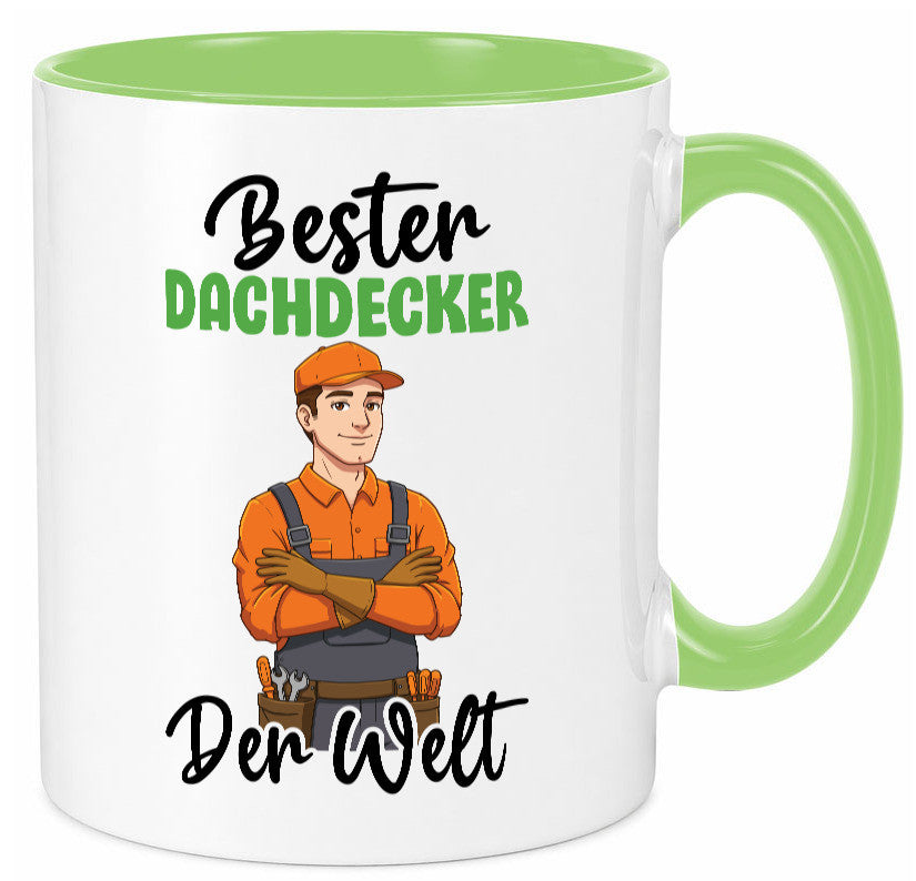 Bester Dachdecker | Dachbau Hausbau v2 lustiger Spruch Geschenk Humor Tasse