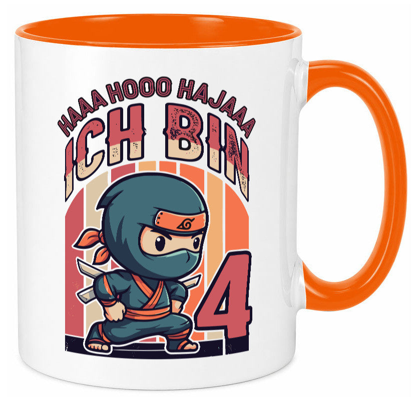 4. Geburtstag | Ninja Junge 4 Jahre lustiger Spruch Geschenk Geschenkidee Tasse