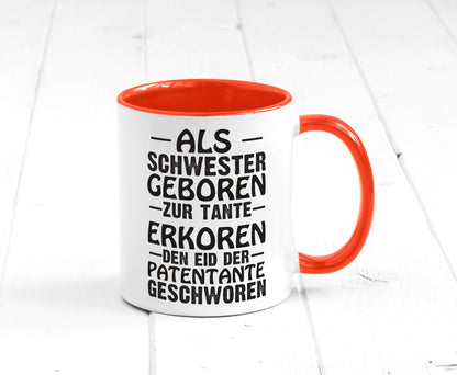 Eid der Patentante | Tante Tasse Schwester Humor lustig Geschenkidee Geschenk