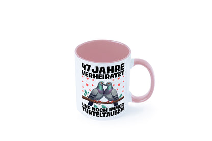 47 Jahre verheiratet | Turteltauben Ehe Ehepaar Humor Geschenkidee Tasse