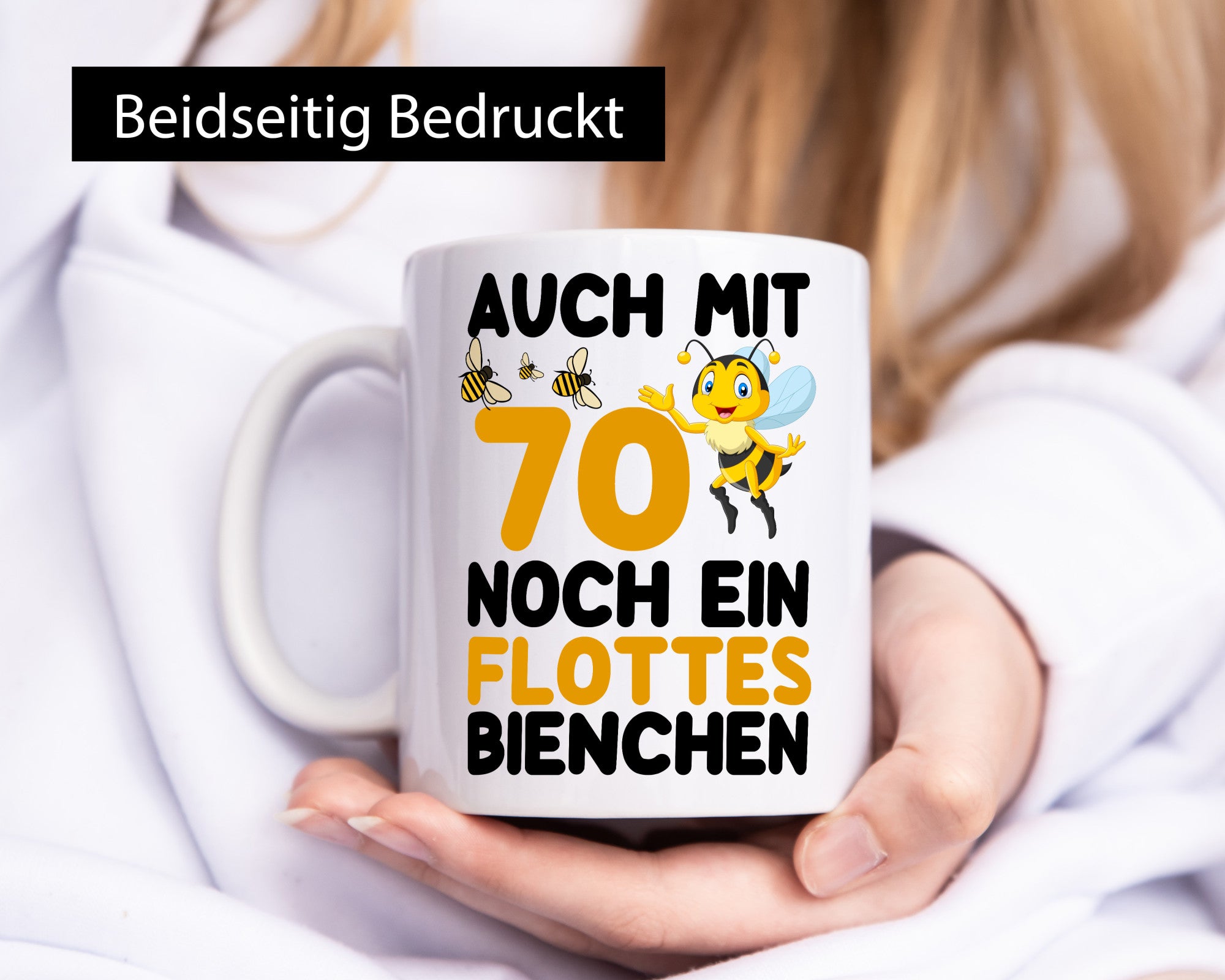 70. Geburtstag | flotte biene noch mit 70 lustig Geschenkidee Geschenk Tasse