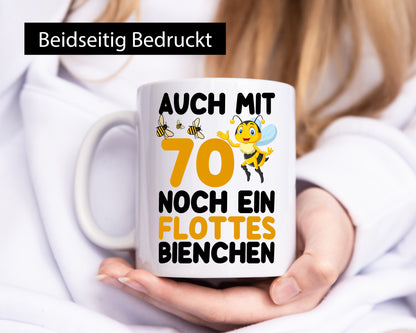 70. Geburtstag | flotte biene noch mit 70 lustig Geschenkidee Geschenk Tasse