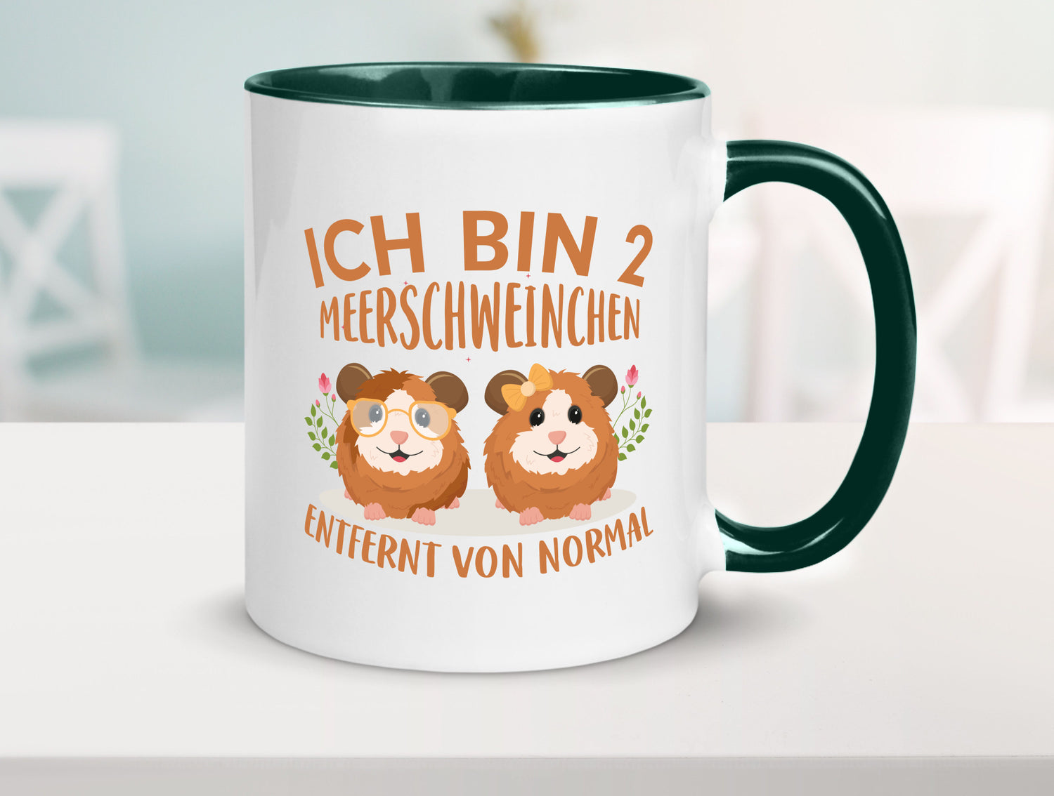 Zwei Meerschweinchen | Tierfreund Tasse Tier Liebe lustig Tierliebhaber Humor