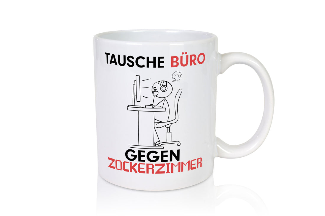 Tausche Büro | Zocker Gamer Videospiele Nerd Comic lustiger Spruch Geschenk