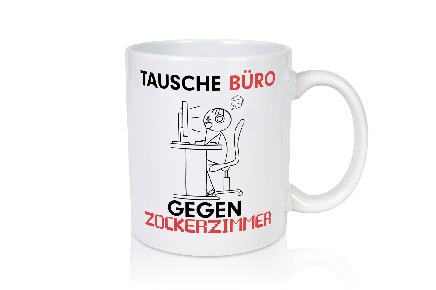 Tausche Büro | Zocker Gamer Videospiele Nerd Comic lustiger Spruch Geschenk