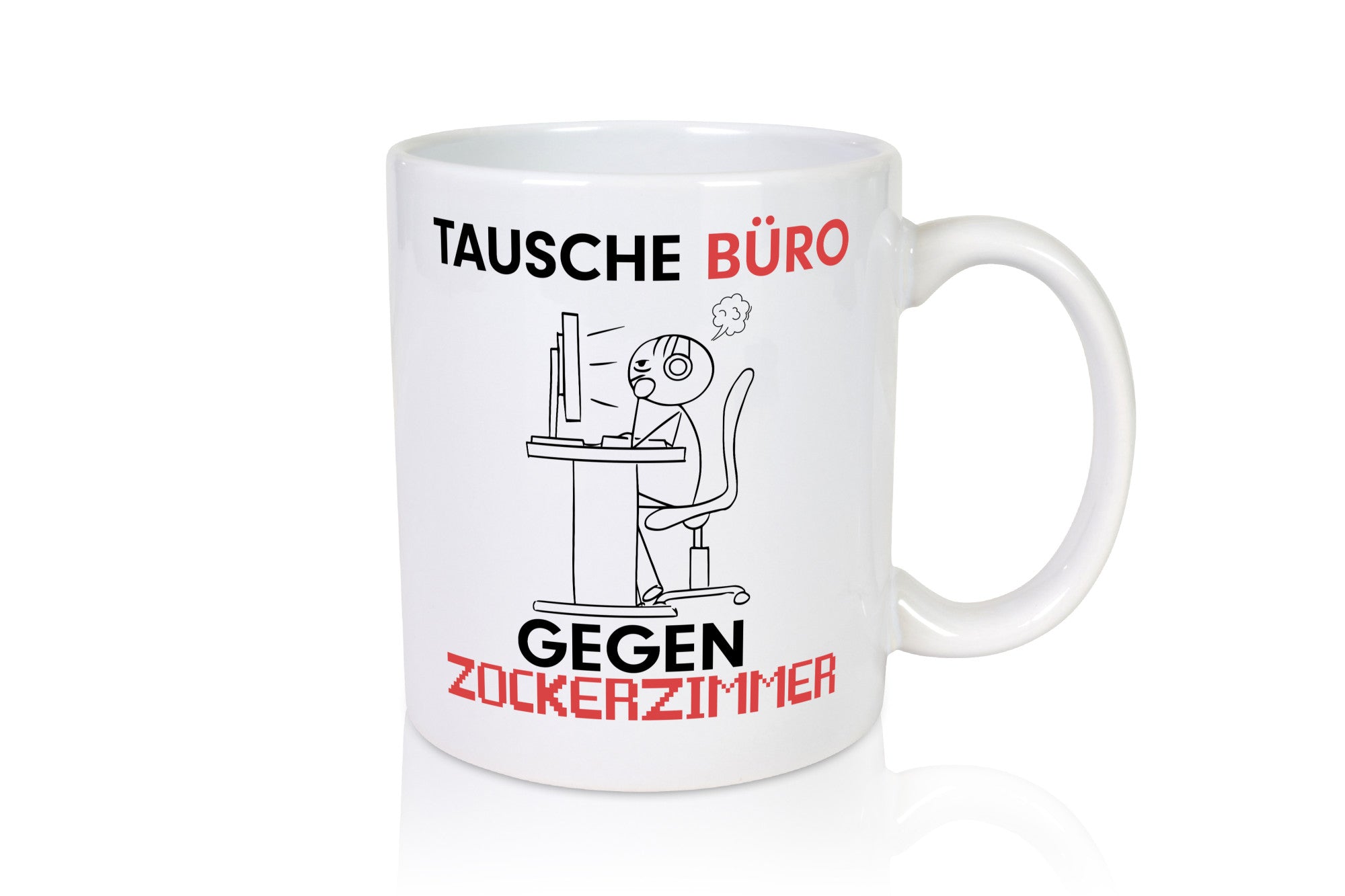 Tausche Büro | Zocker Gamer Videospiele Nerd Comic lustiger Spruch Geschenk