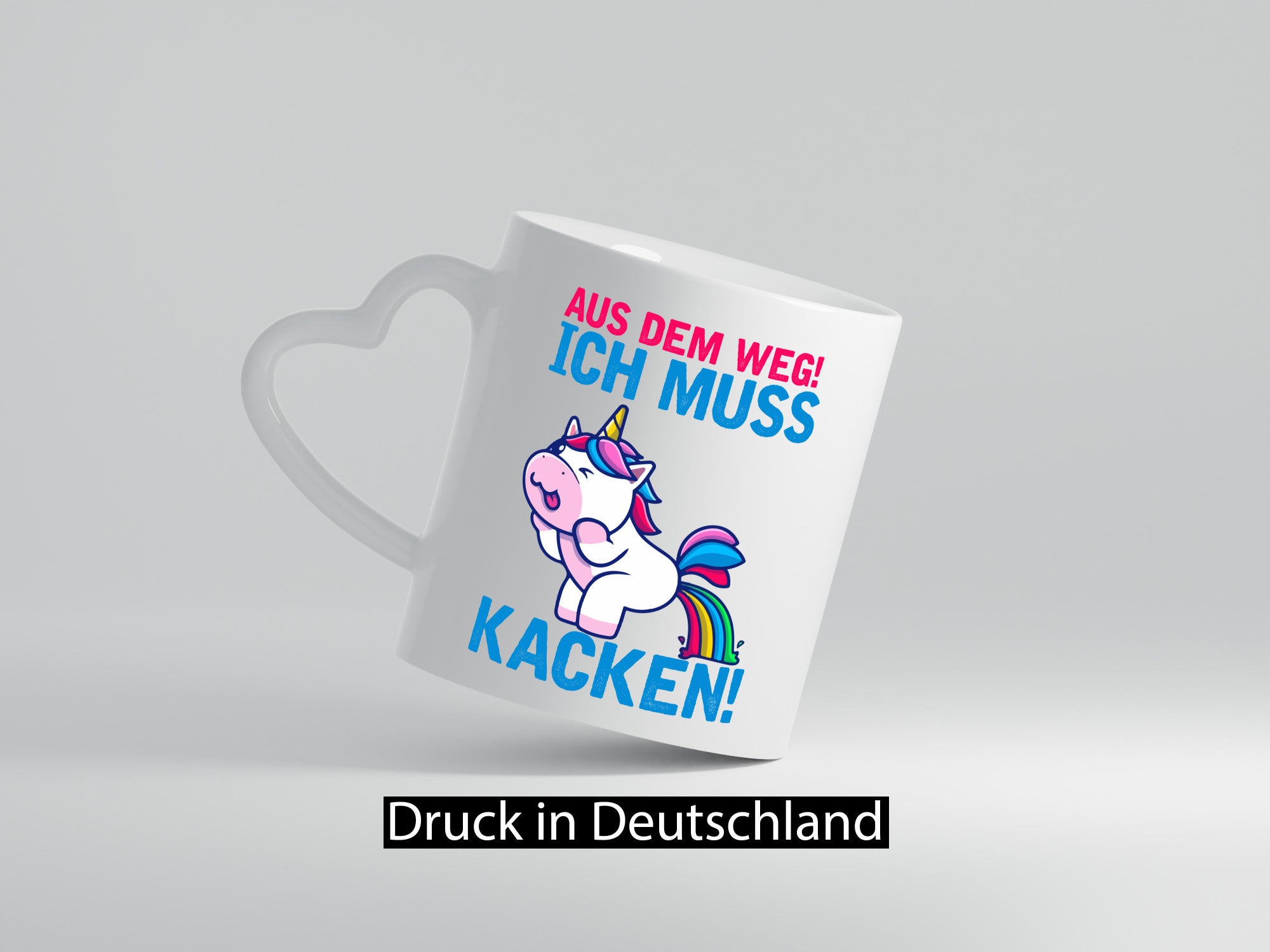 Aus dem weg ich muss Kacken | Einhorn Pupsen lustig Humor Geschenkidee Geschenk
