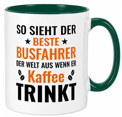 Kaffee trinkt: Busfahrer | Berufsfahrer Fahrer Geschenk Arbeit Kollegen Büro