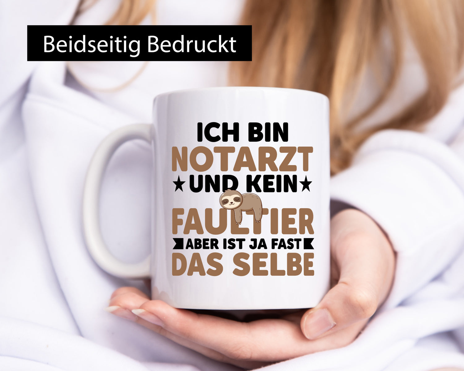 Ich bin kein Faultier: Notarzt | Arzt v2 Geschenkidee Tierliebhaber Humor Tasse
