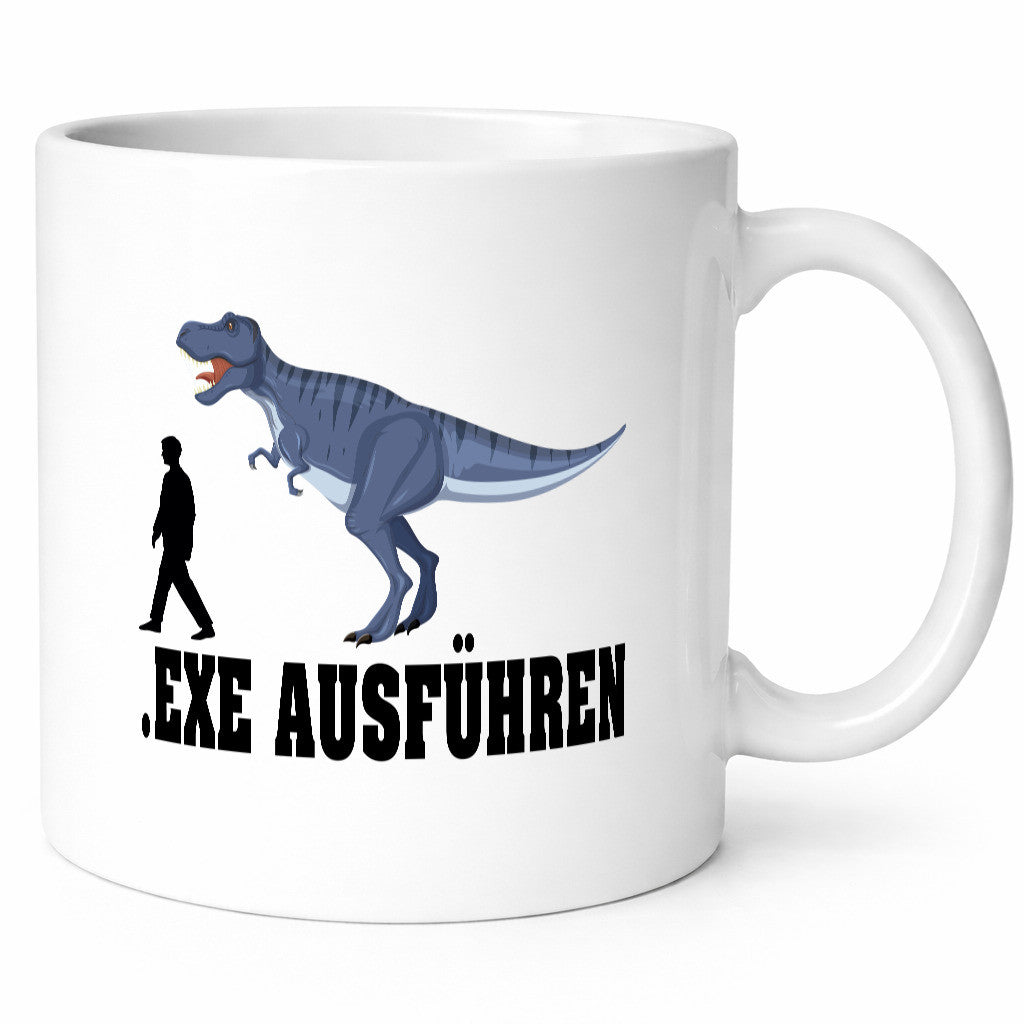 Exe Ausführen | Dinosaurier lustiger Spruch Geschenk Humor Geschenkidee Tasse
