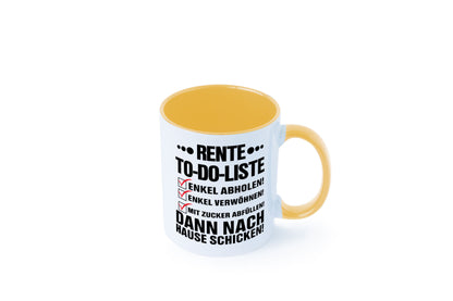 Rente To-Do-Liste | Rentner Tasse Enkel verwöhnen Geschenk Ruhestand Jubiläum