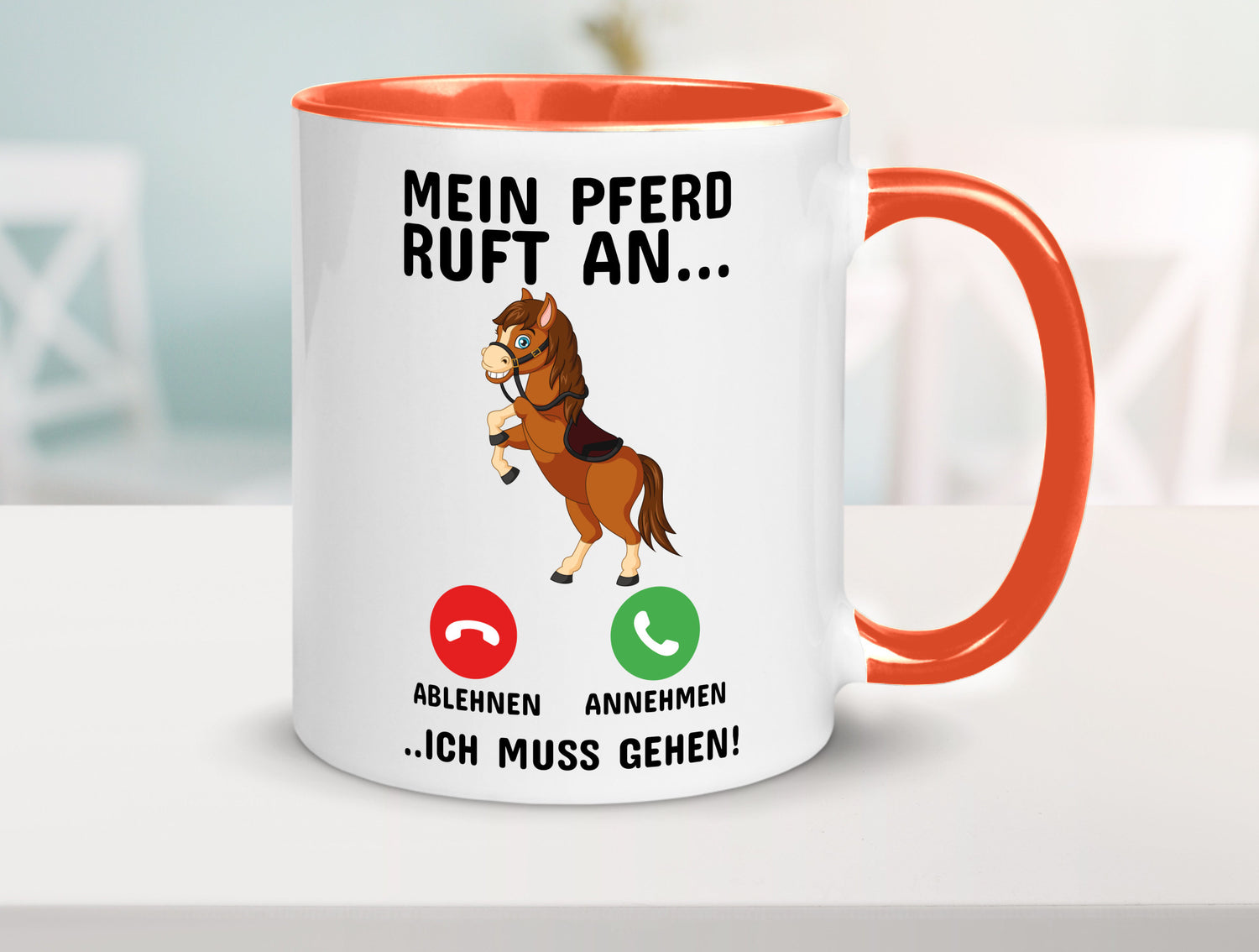 Mein Pferd ruft an Humor Geschenkidee Tasse