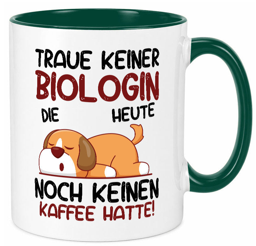 Traue keiner Biologin | Biologie Naturforscherin Geschenkidee Humor Tasse
