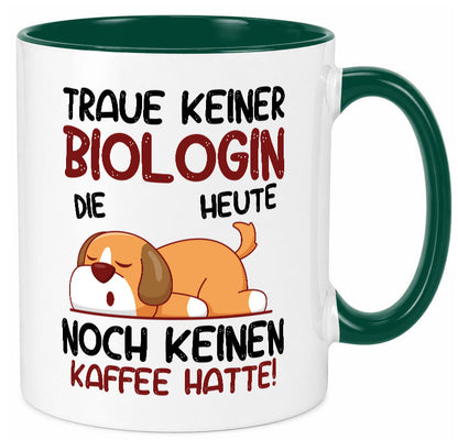 Traue keiner Biologin | Biologie Naturforscherin Geschenkidee Humor Tasse