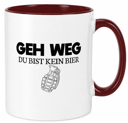 Geh weg du bist kein Bier | bierliebhaber v3 lustig Humor Geschenkidee Geschenk Tasse