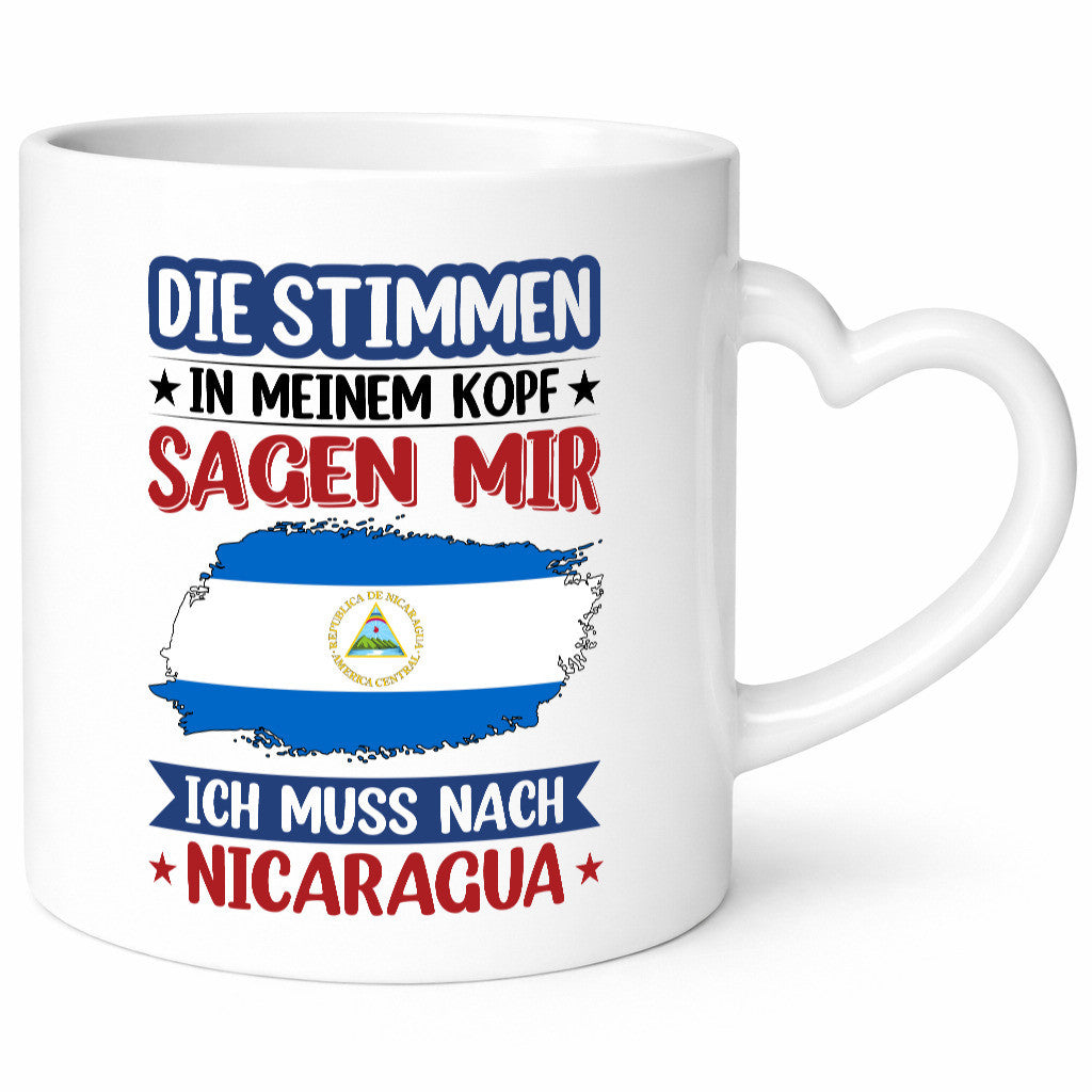 Nicaragua | Urlaub Stimmen in meinem Kopf Traumland Geschenkidee Humor Tasse