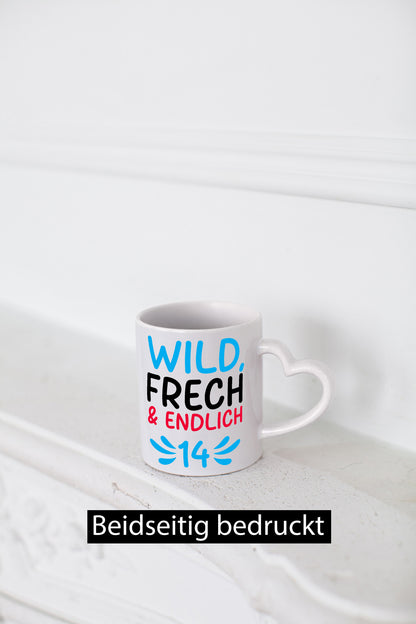 14. Geburtstag | 14 Jahre Wild &amp; Frech Geschenk Geschenkidee lustiger Spruch