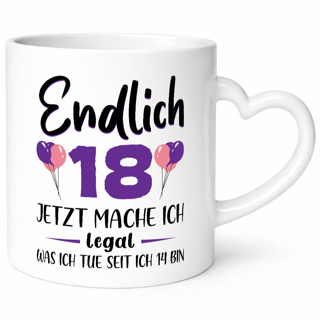 18. Geburtstag | ich darf jetzt alles Junge Mädchen Geschenkidee Humor Tasse