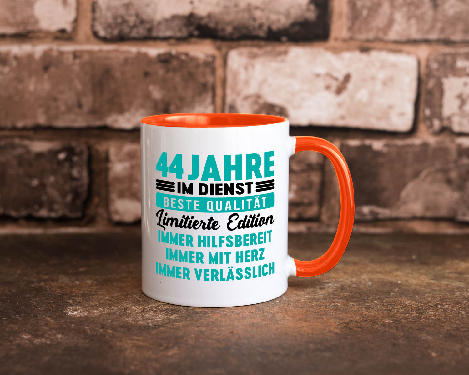 44 Jahre im Dienst | Jubiläum Arbeit v5 lustig Kollegen Büro Geschenk Tasse