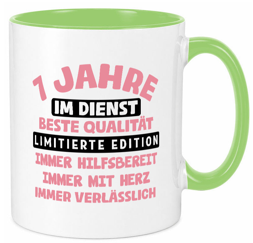 7 Jahre im Dienst | Jubiläum Arbeit v11 lustiger Spruch Geschenk Kollegen Büro