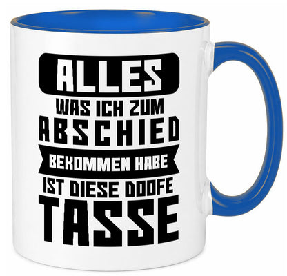 Zum Abschied | Kollegen Jobwechsel Büro Abschluss Geschenk Arbeit lustiger