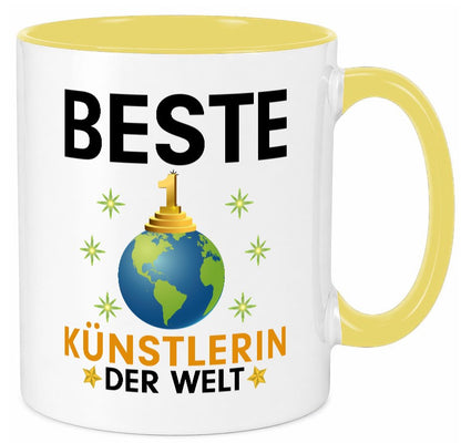 Welt Beste Künstlerin | lustig Kunst Geschenkidee Humor Tasse