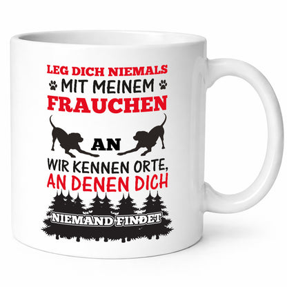 Mein Frauchen | Frauen Tasse Hundebesitzerin Spruch lustiger Geschenk