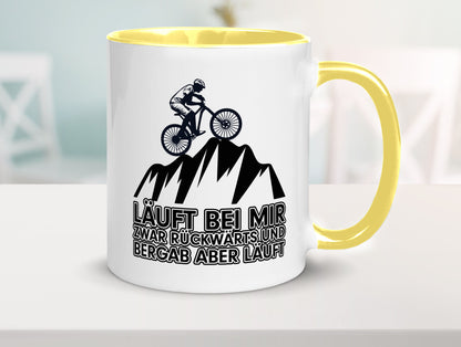 Läuft bei mir | Pechvogel Tasse Radfahrer Statement Humor Geschenkidee