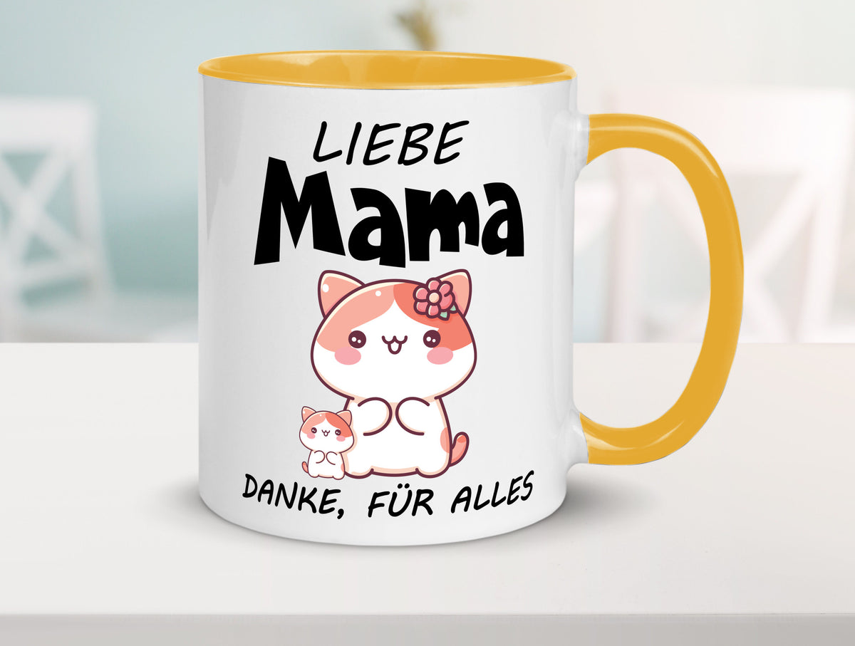 Liebe Mama Danke, für alles | Muttertag Beste Geschenk Familie Geschenkidee Tasse
