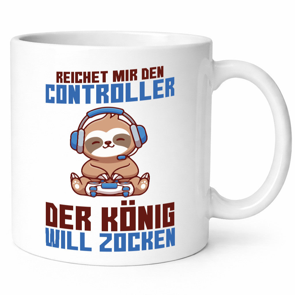 Der König will zocken | Faultier Gamerkönig Faulpelz Geschenk Tierliebhaber