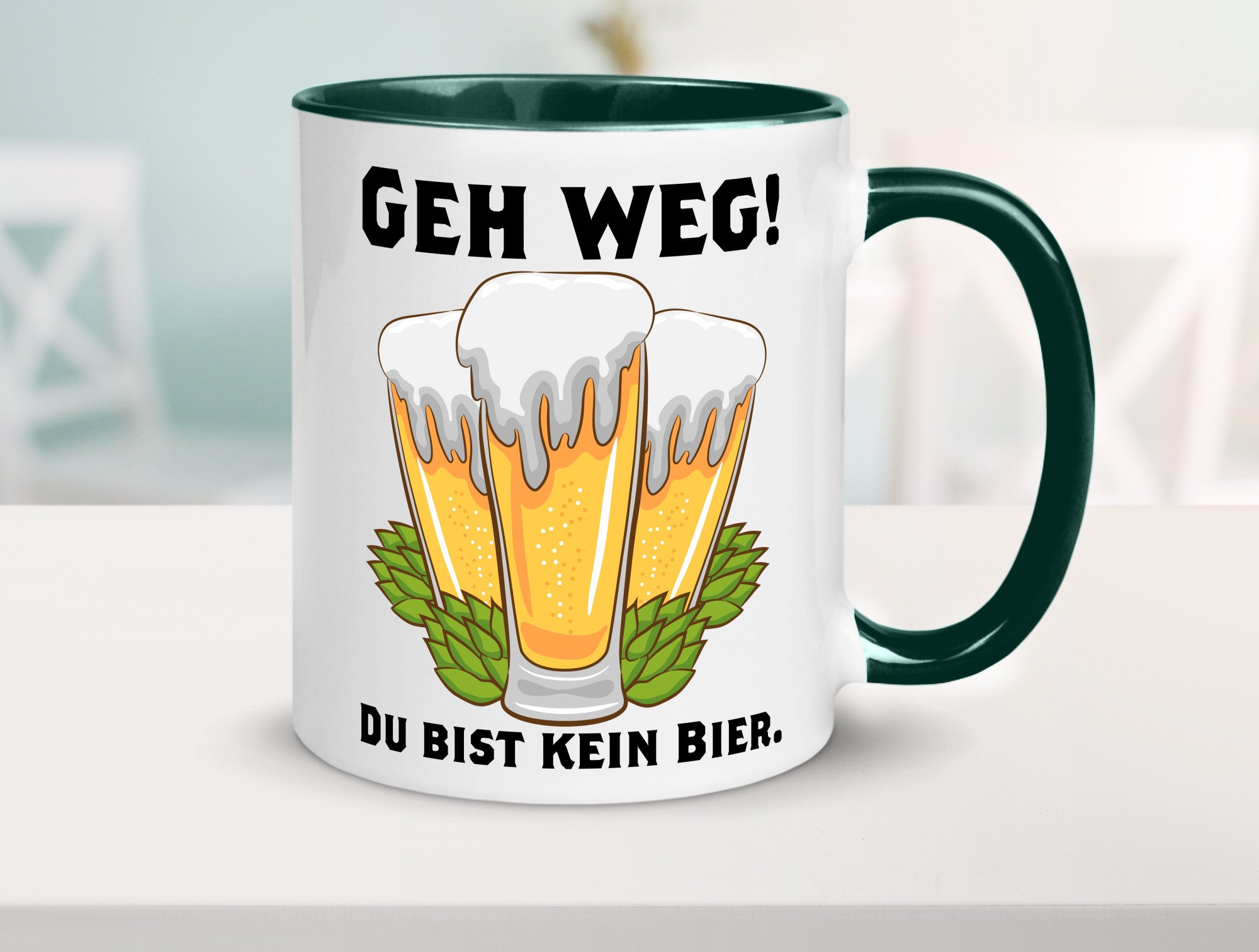 Geh weg du bist kein Bier | bierliebhaber v2 Humor Geschenkidee Tasse