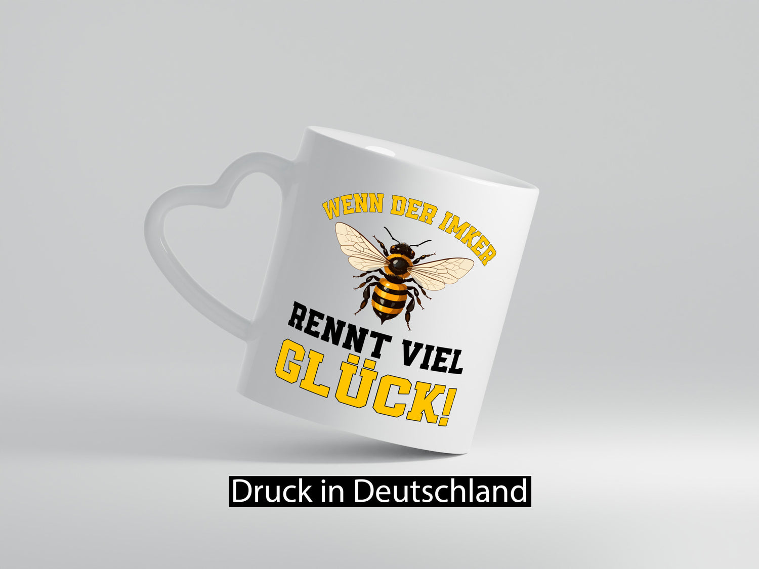 Wenn der Imker rennt viel Glück | Bienen v2 Humor Geschenkidee Tasse