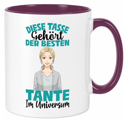 Im Universum: Tante | Nichte Schwester Familie lustig Geschenkidee Geschenk Tasse