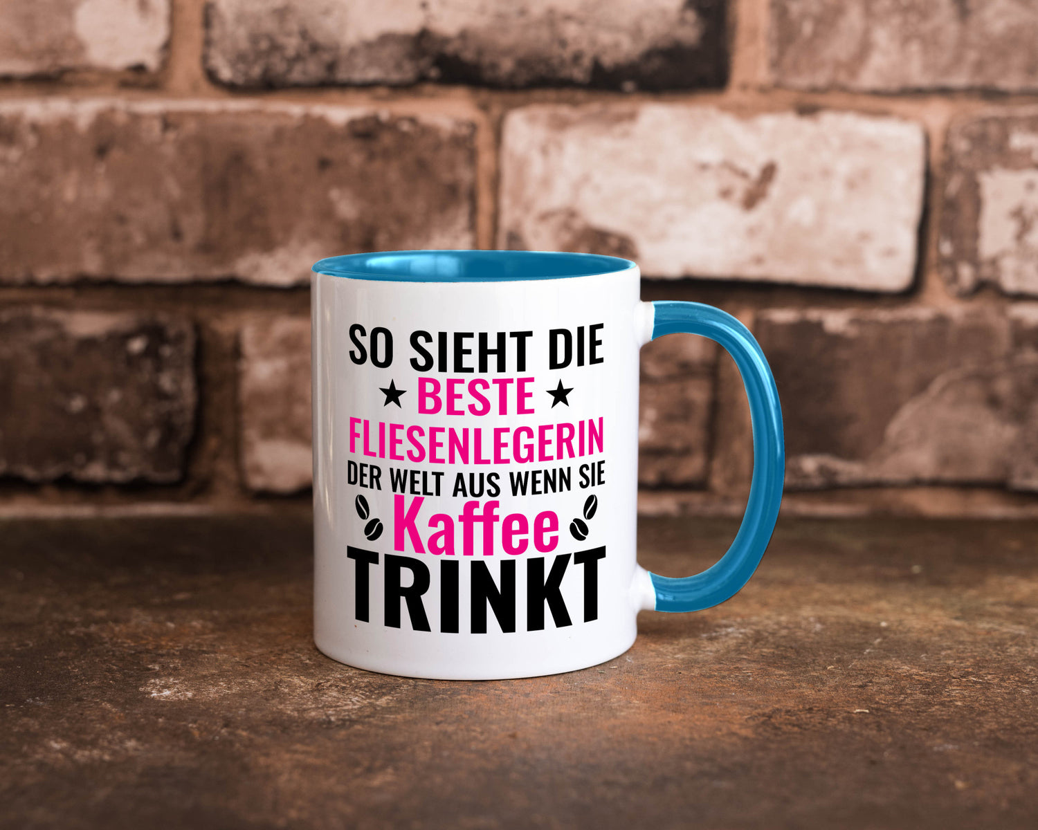 Kaffee trinkt: Fliesenlegerin | Fliesenlegen Bau Humor Geschenkidee Tasse