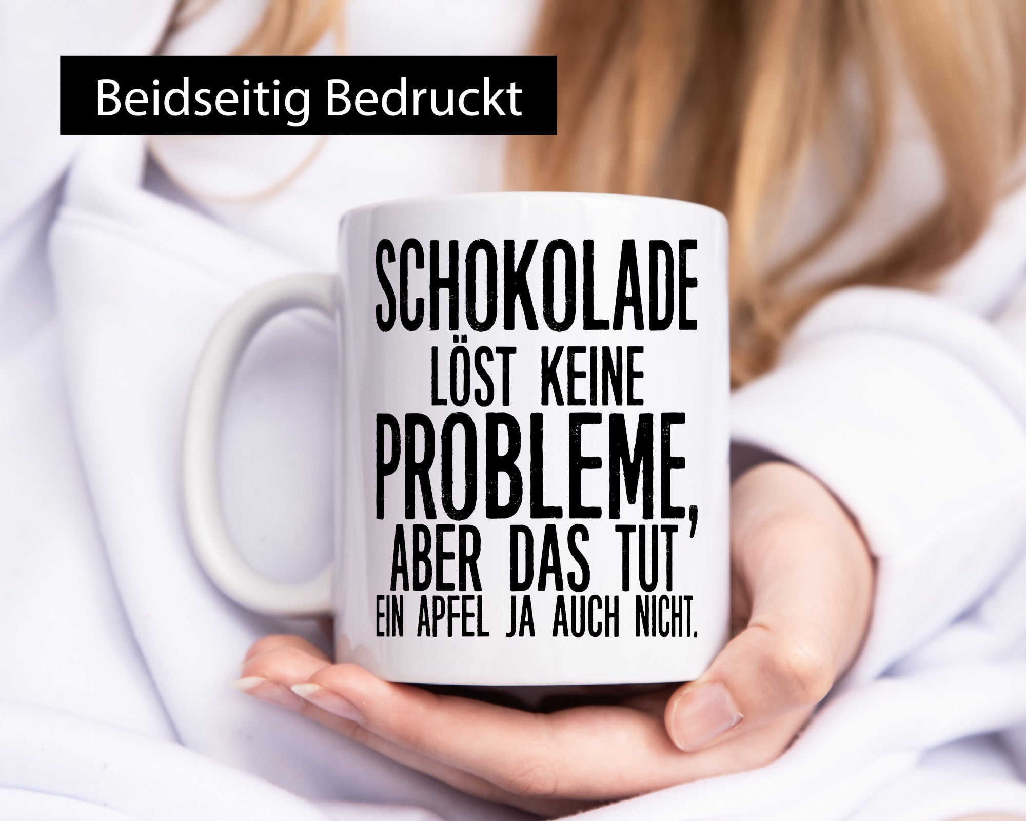 Schokolade löst keine Probleme | Naschkatze Schokofan Geschenk Tierliebhaber