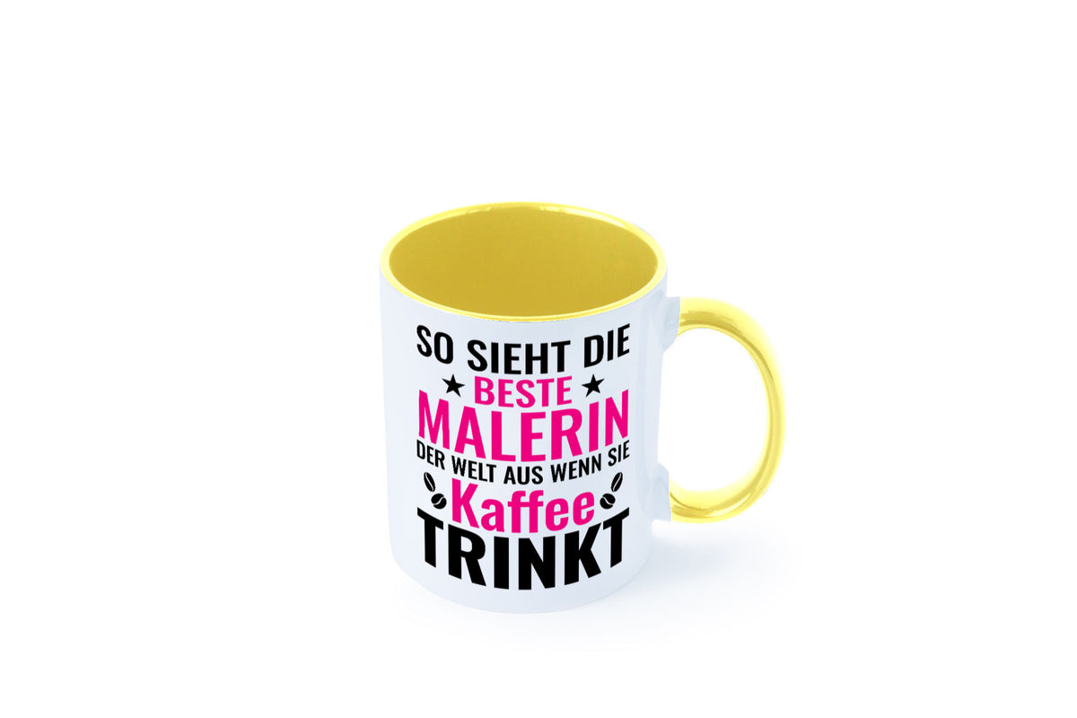 Kaffee trinkt: Malerin | Malerinnen lustiger Spruch Geschenk Humor Geschenkidee Tasse